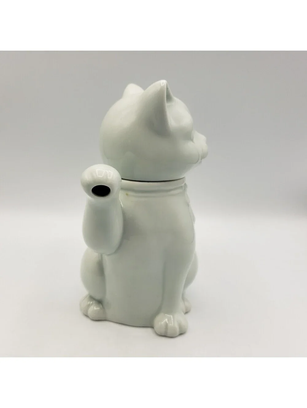 Takahashi Kitty Cat Porcelain Teapot Light Celadon Green Kitten